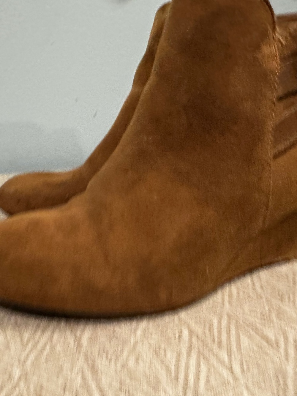 Brown Suede Ankle Boots, Size 8